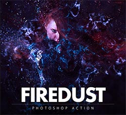 极品PS动作－尘火暴散(含高清视频教程)：Firedust Photoshop Action